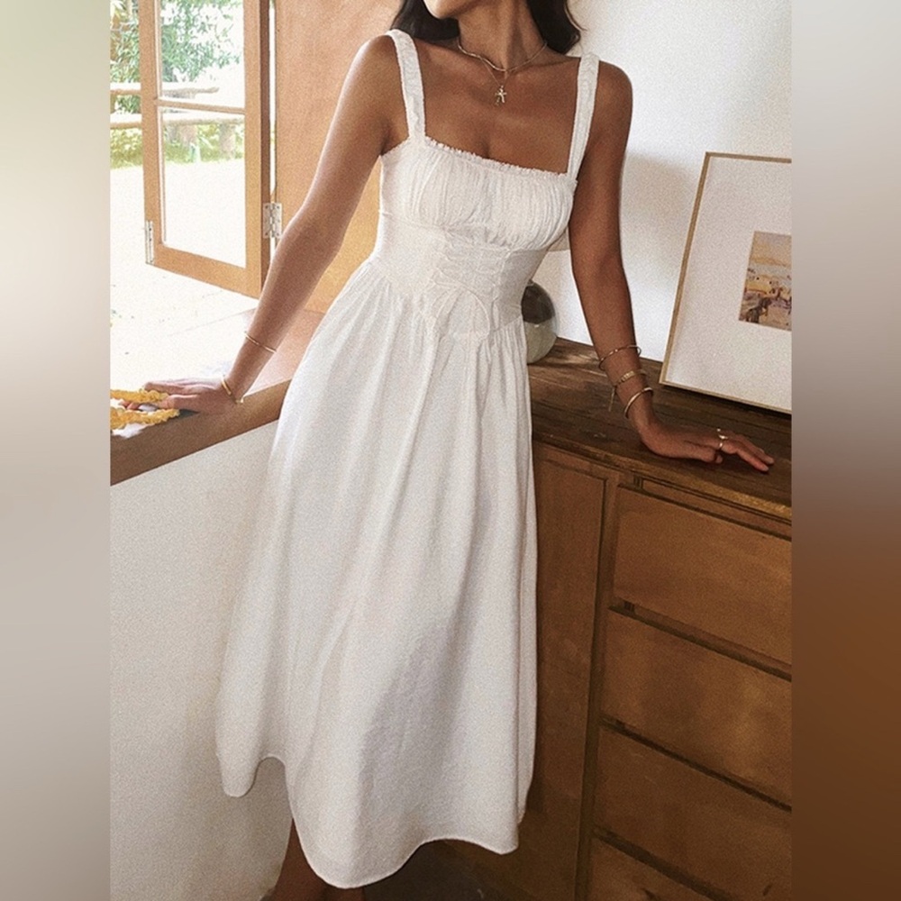 Coastal cowgirl linen dress